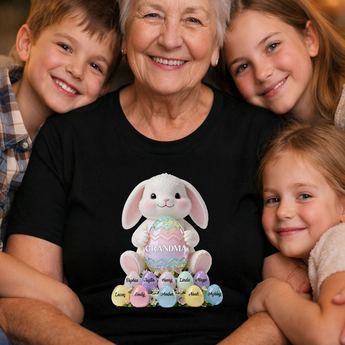 Bunny Grandma Easter - Personalized Shirt - Easter Gift for Grandma