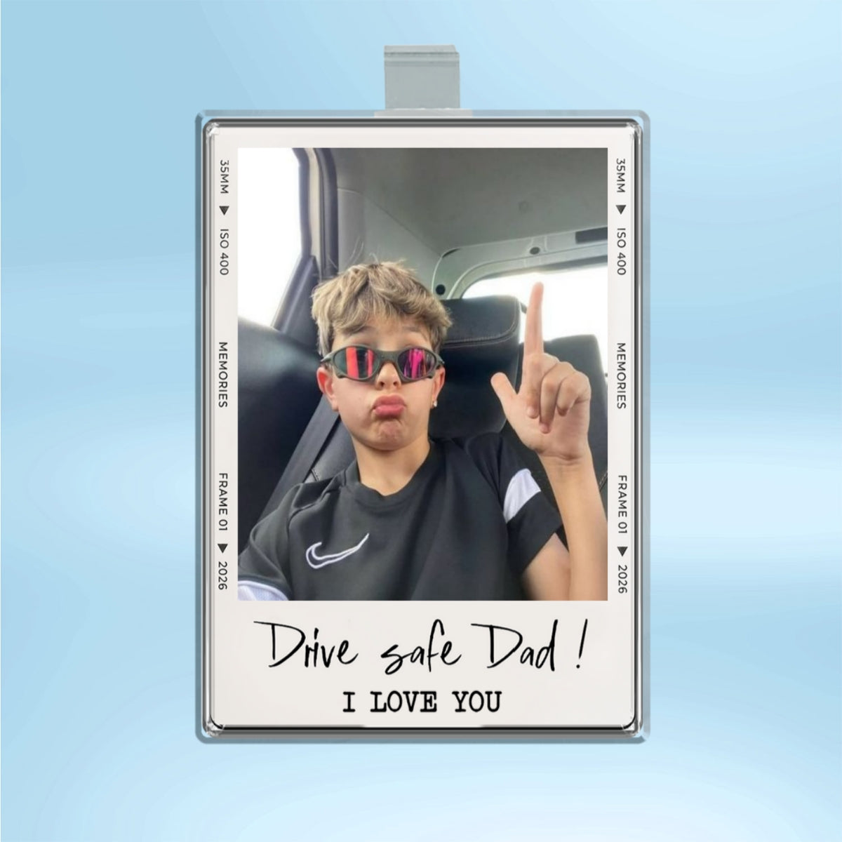 Father's Day Photo - Personalized Car Visor Clip - Gift for Dad, Husband