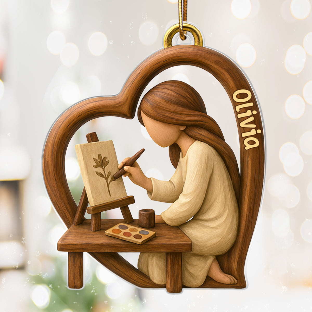 Where Colors Speak Louder Than Words – Personalized Acrylic Ornament – Inspiring Christmas Gift for Artists