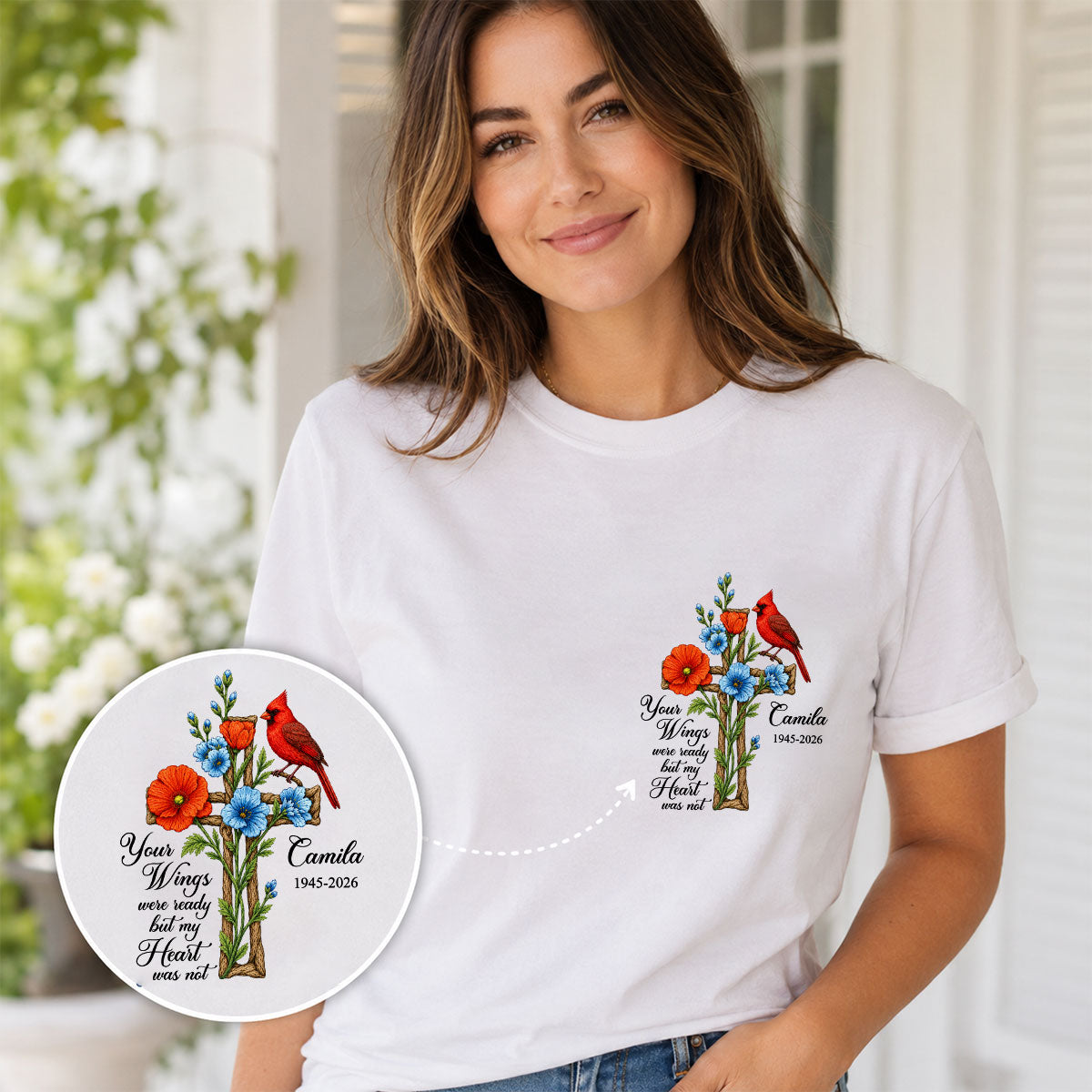 Memorial Cardinal Your Wings Were Ready - Personalized Shirt - Remembrance Gift