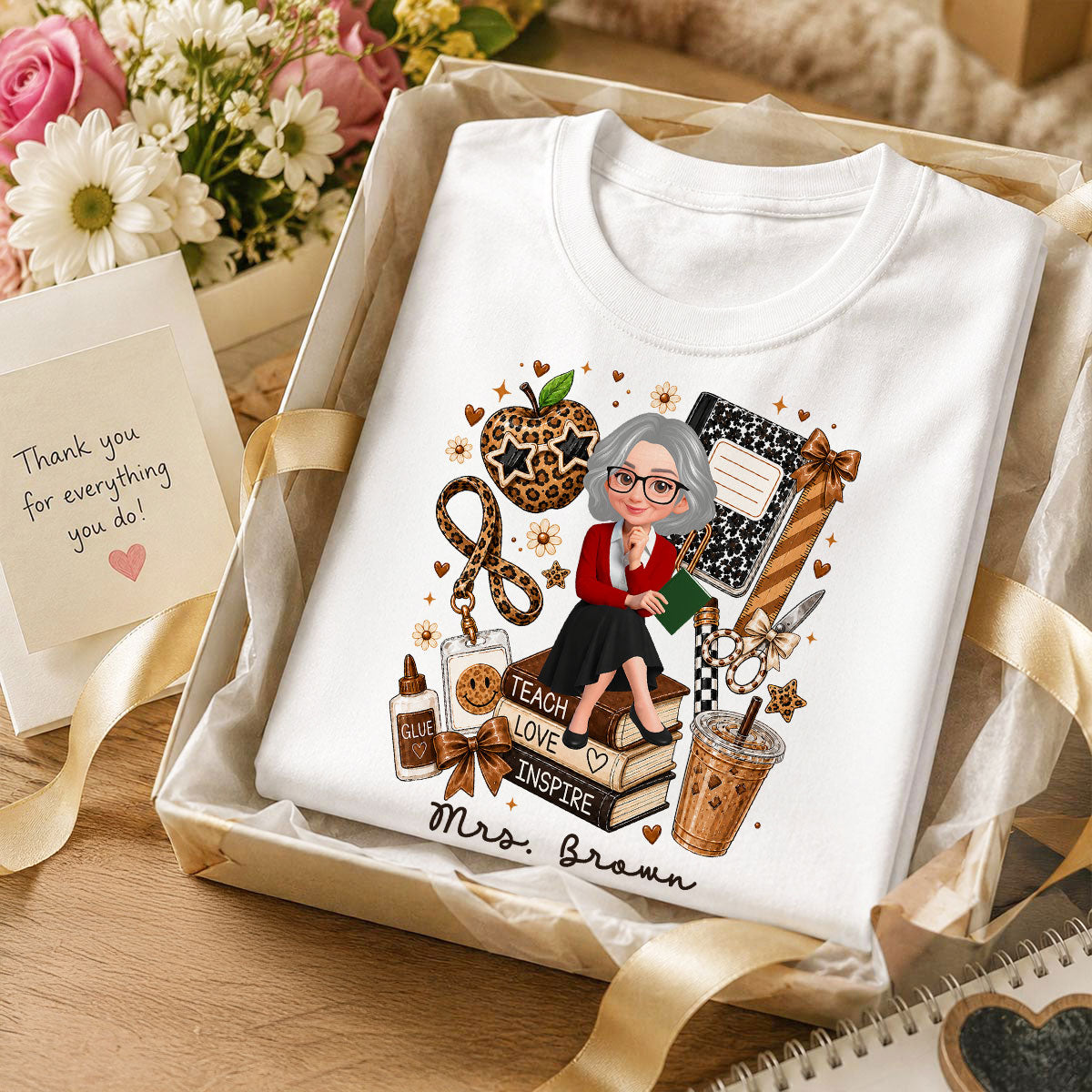 Leopard Style Teacher Life - Personalized Shirt - Back To School Gift For Teacher