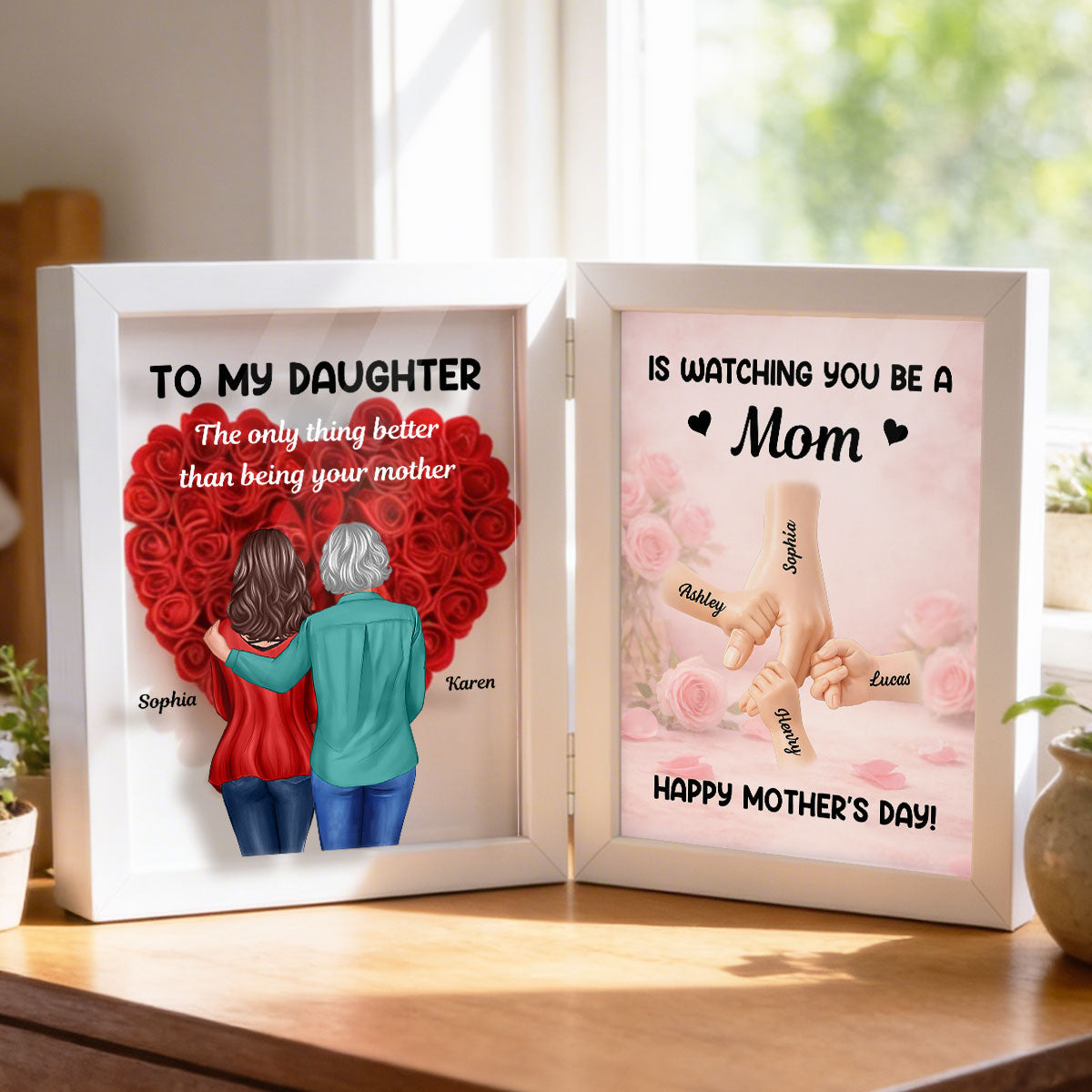 The Only Thing Better Than Being Your Mother - Personalized Flower Shadow Box - Gift For Daughter, Mom