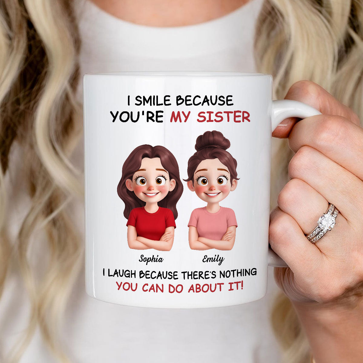 My Sister Brother Funny - Personalized Mug - Funny Gift For Sibling Brother Sister