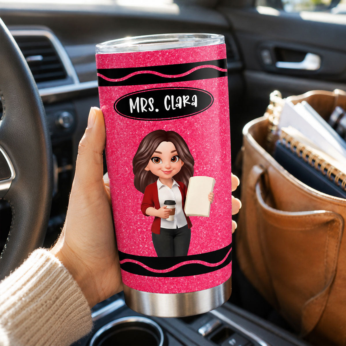 Teacher Crayon - Personalized Tumbler - Back To School Gift For Teachers