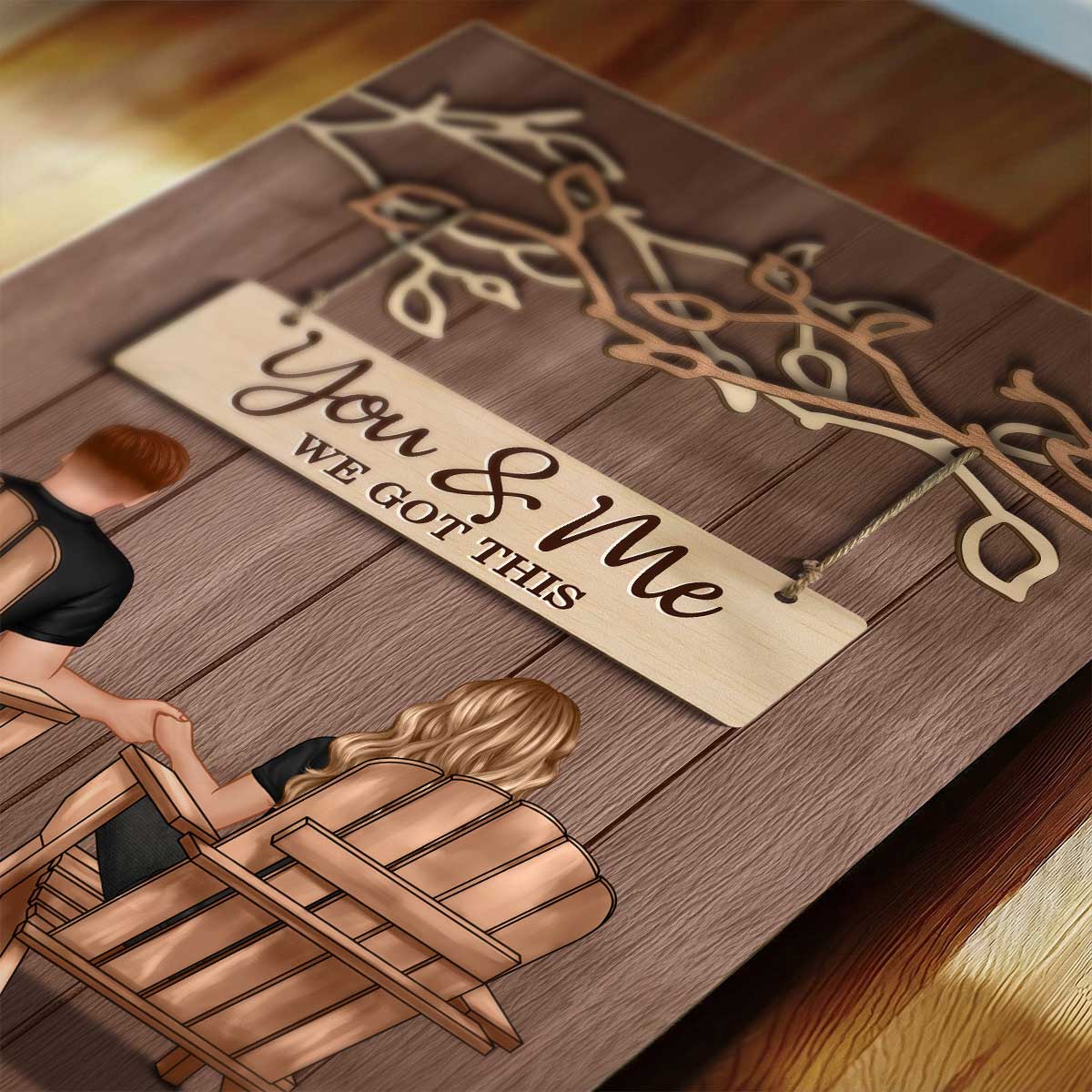 Couple Under Eternal Tree Of Love You & Me We Got This - Personalized Poster - Heartfelt Gift For Couple