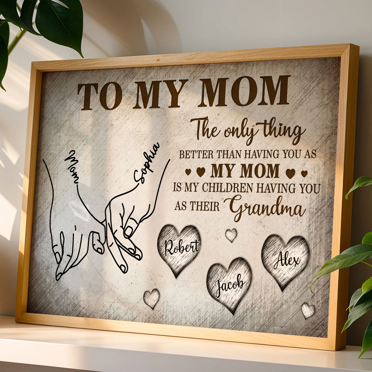 To My Mom The Only Thing - Personalized Poster - Mother's Day Gift For Mom, Grandma