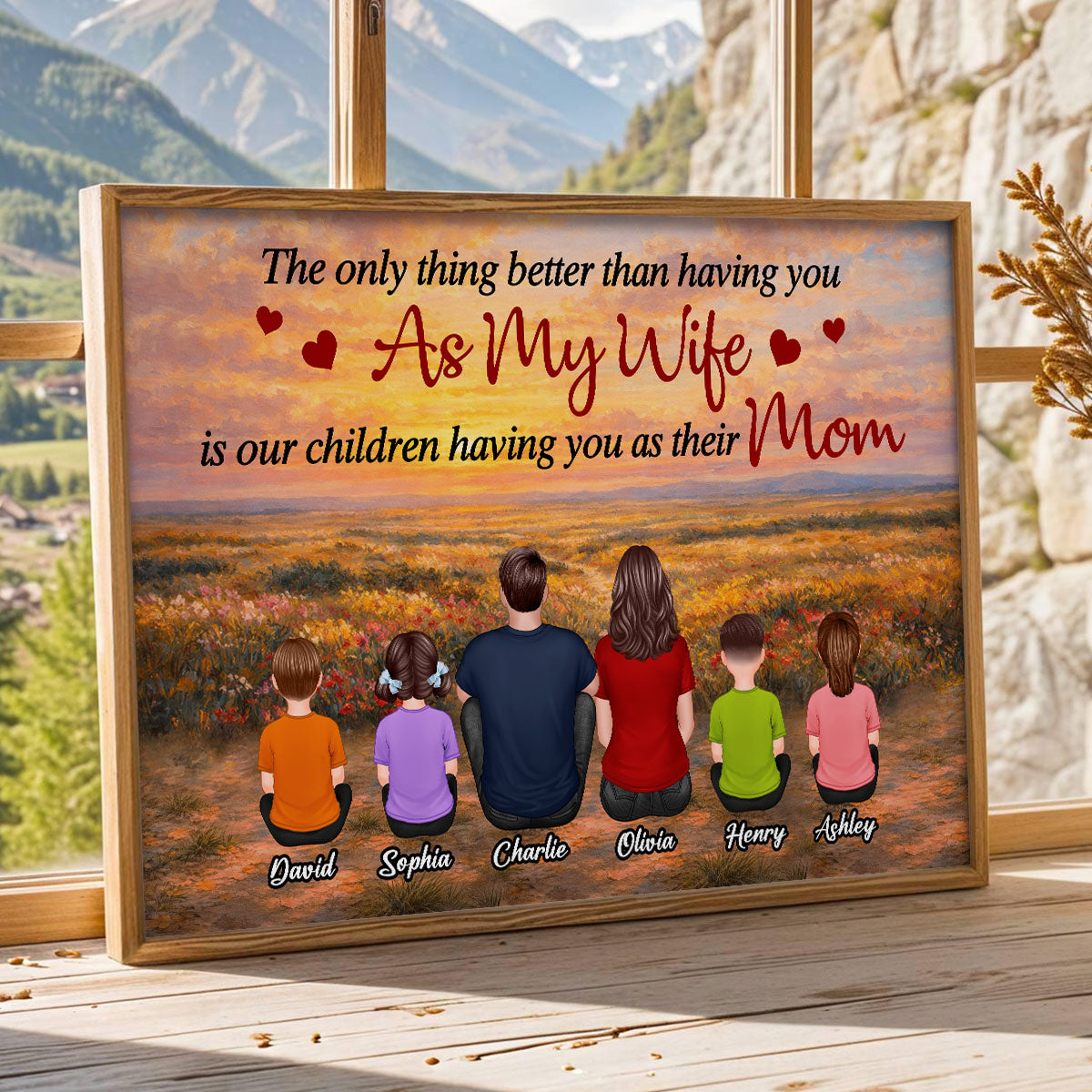 Sunset Fields The Only Thing Better Than Being My Wife - Personalized Poster - Mother's Day Gift For Mom, Wife