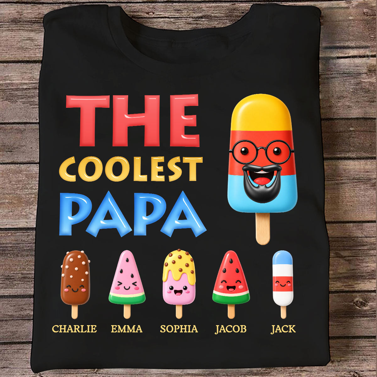 The Coolest Dad Grandpa Funny - Personalized Shirt - Heartfelt Gift For Dad, Grandpa, Husband