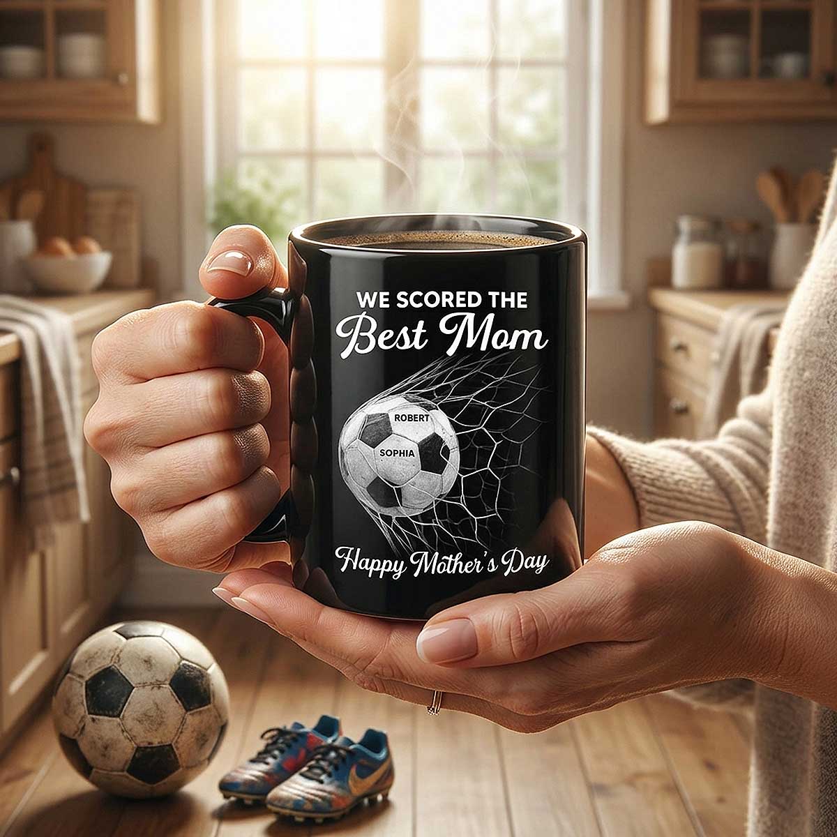 We Scored The Best Mom - Personalized Mug - Mother's Day Gift For Soccer Mom