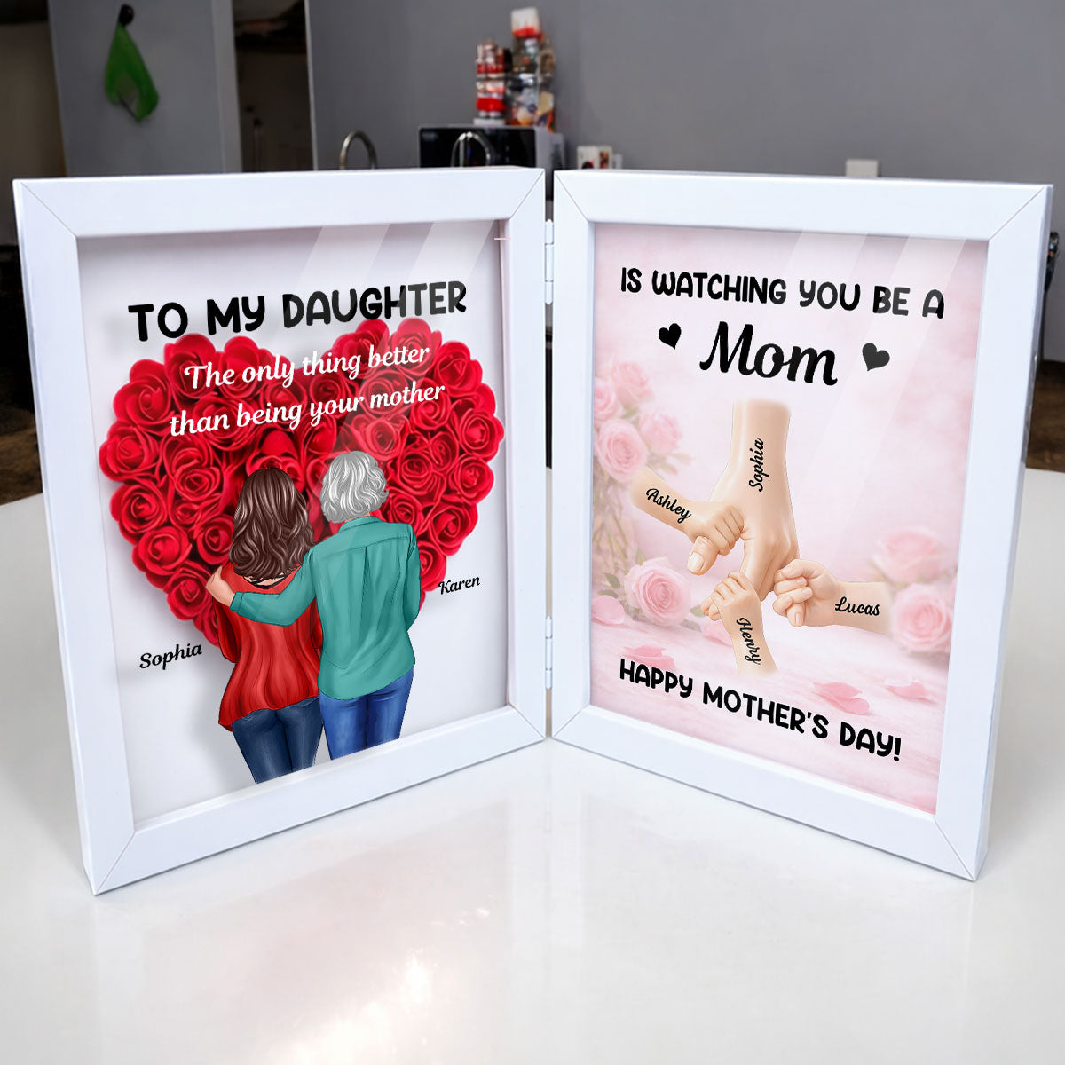 The Only Thing Better Than Being Your Mother - Personalized Flower Shadow Box - Gift For Daughter, Mom