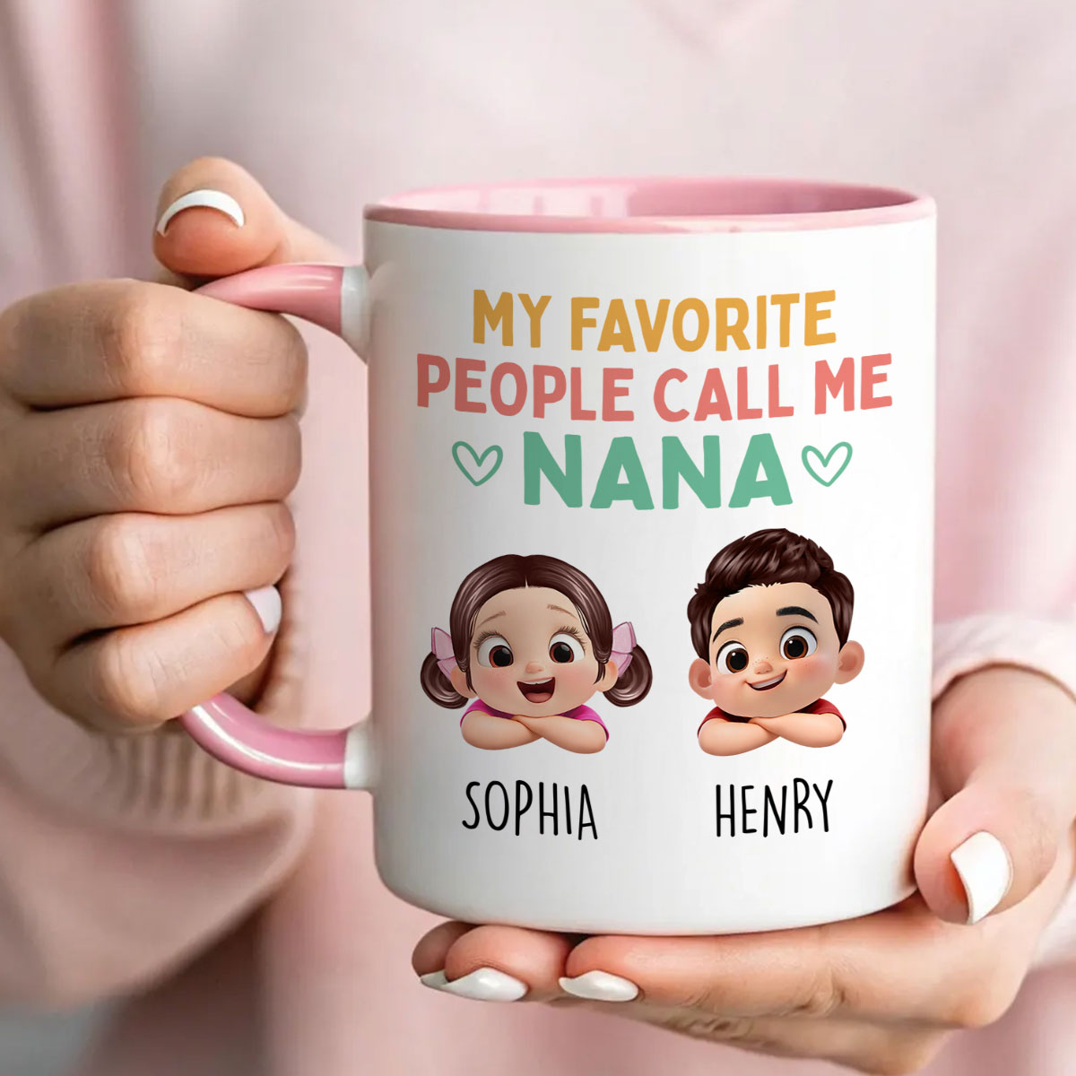 My Favorite People Call Me Grandma - Personalized Mug - Heartfelt Mother's Day Gift for Grandma, Wife