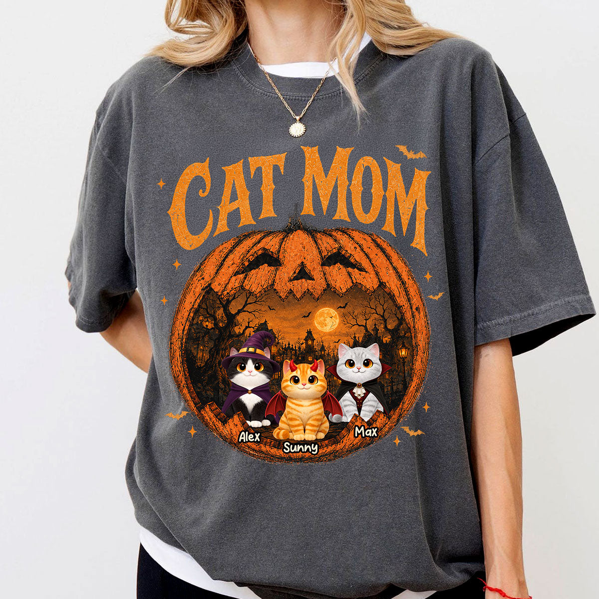 Trending Pumpkin Cats - Personalized Shirt - Halloween Gift For Cat Lovers