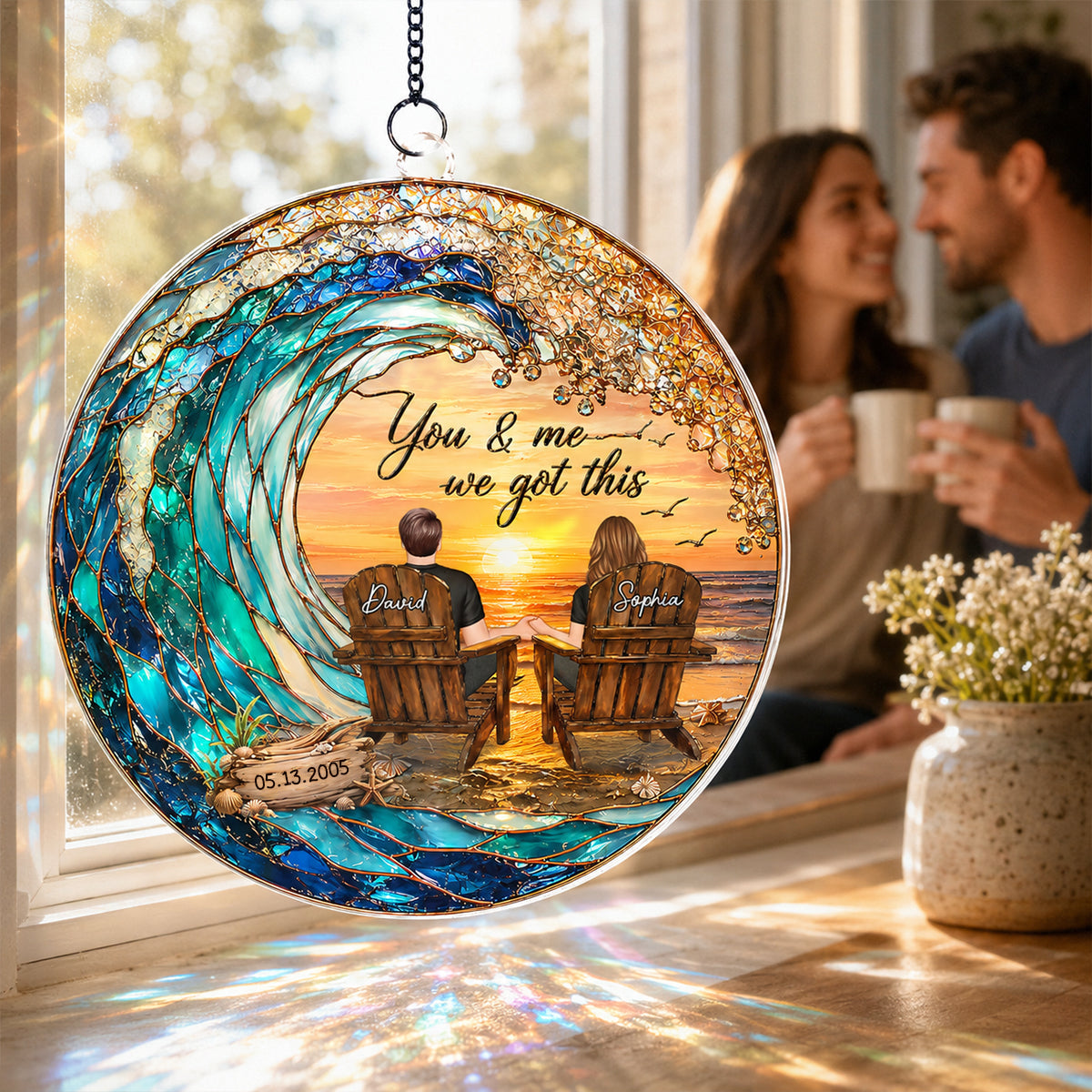 Couple We Got This - Personalized Suncatcher - Heartfelt Anniversary Gift for Her, for Him