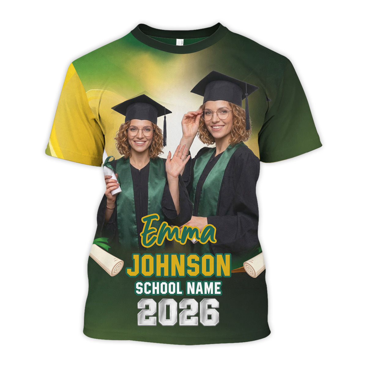Class Of A 2026 2027 2028 2029 Graduate Custom Photo - Personalized Shirt - Family Matching Graduation Shirt, Graduation Party Gift, Senior Class of 2026