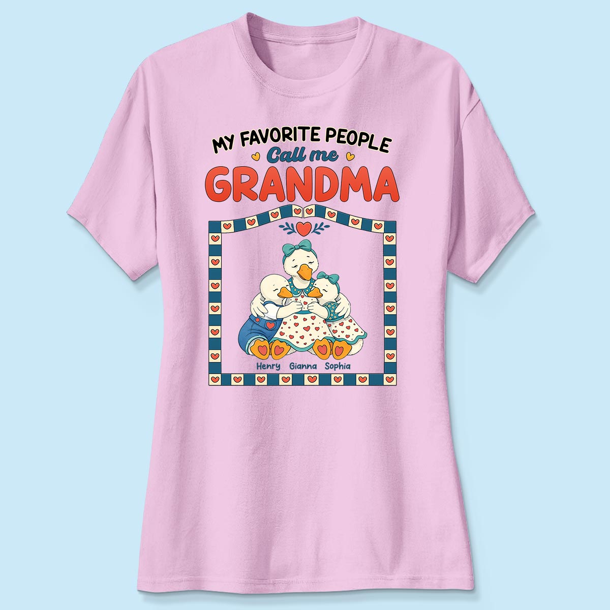 Old School Vintage Grandma Goose - Personalized Shirt - Gift For Grandma