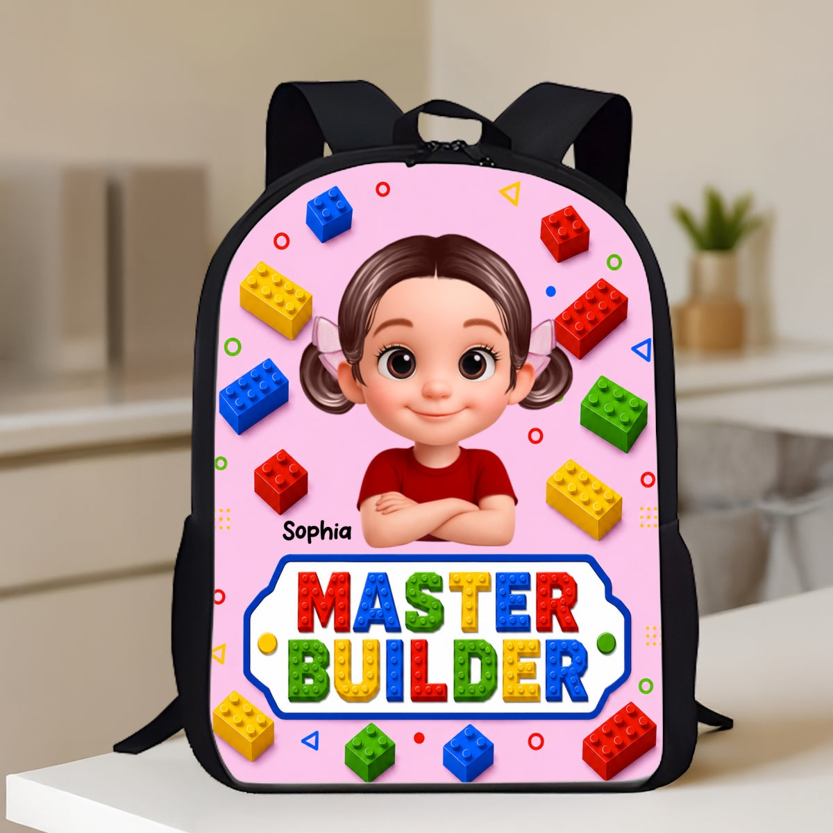 Master Builder for Boys Girls - Personalized Backpack - Back to School Backpack for Kids