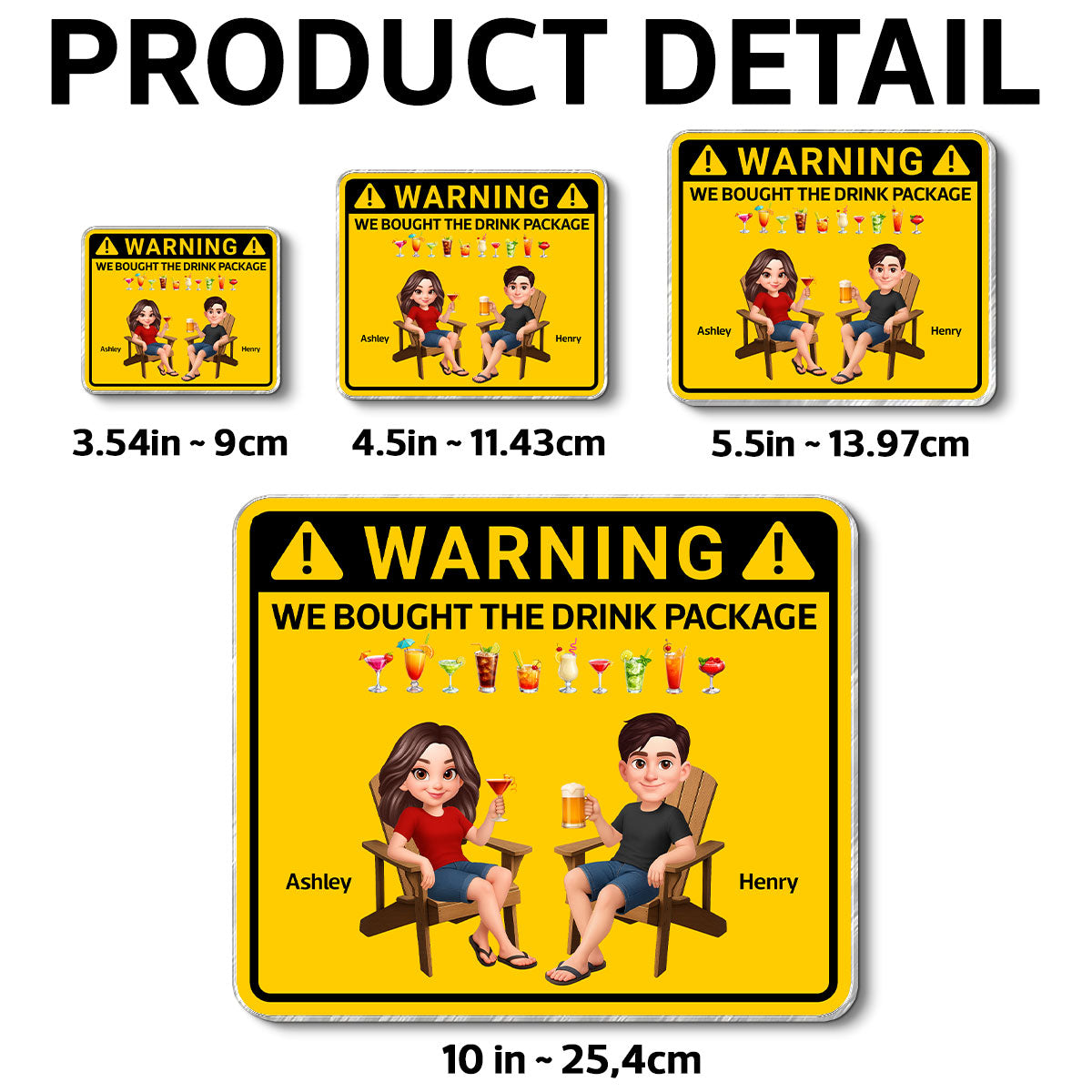 Couple Warning Caution We Bought The Drink Package - Personalized Cruise Ship Door Magnet - Funny Cruise Decorations Magnet, Summer Drink Package Cruise Magnet