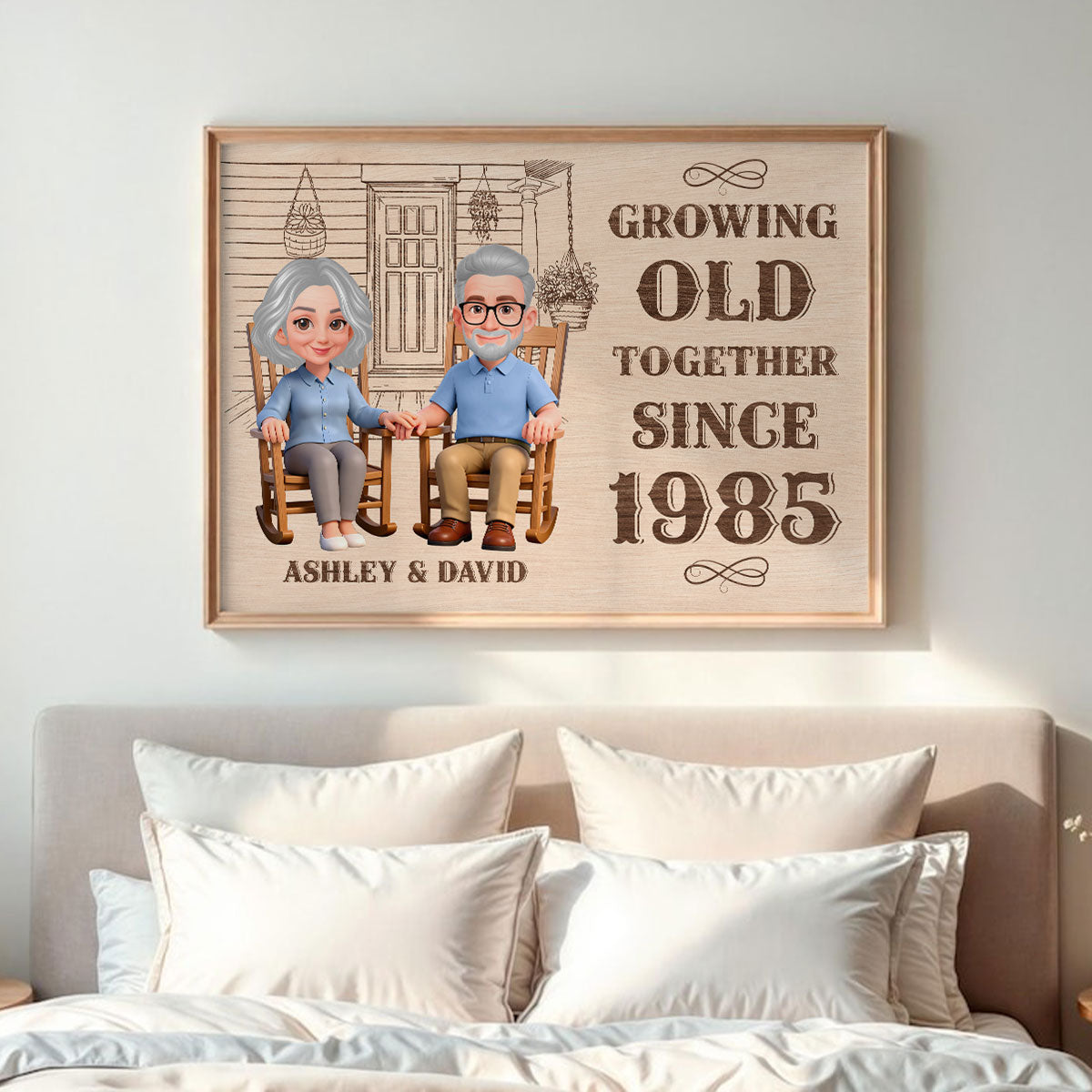 Eternal Love Couple Growing Old Together - Personalized Poster - Valentine's Day Gift For Couple