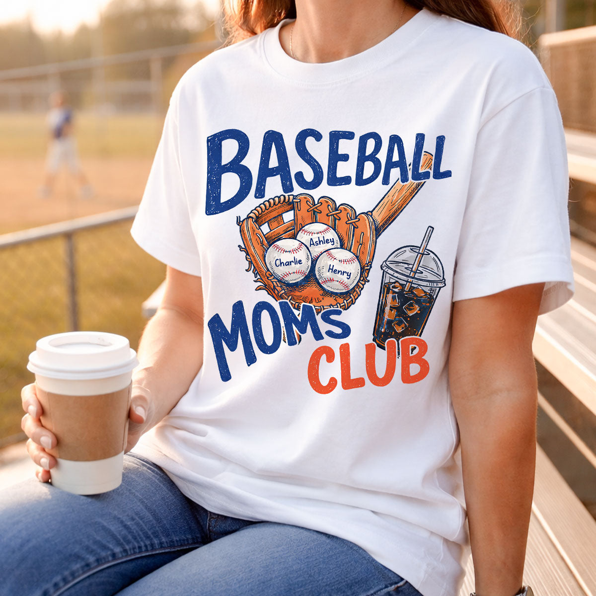 Retro Vintage Trending 2026 Baseball Moms Club - Personalized Shirt - Game Day Shirt For Mom