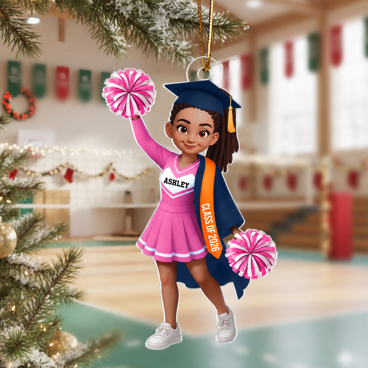 Senior Cheerleader Graduation - Personalized Acrylic Ornament
