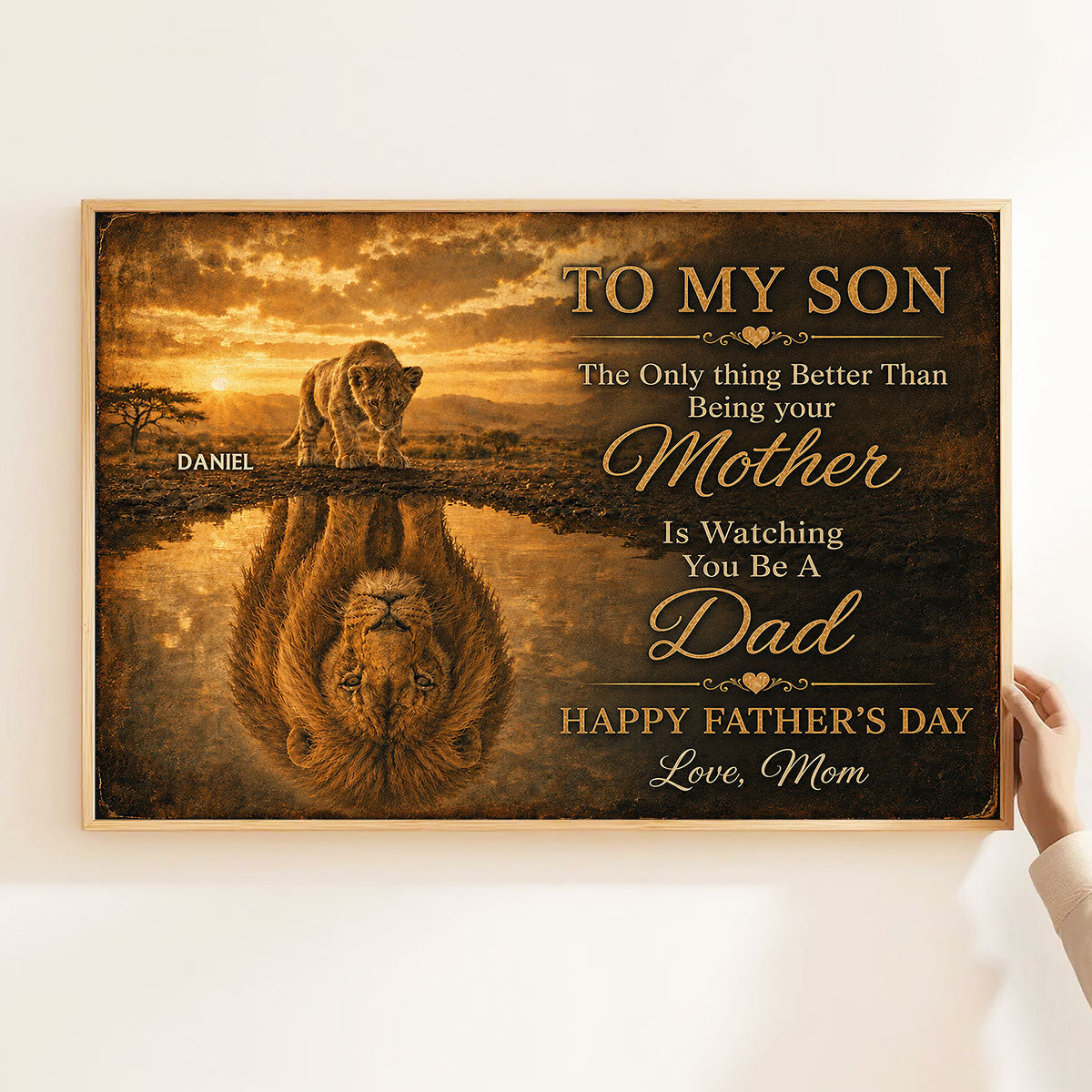 Lion To My Son - Personalized Poster - Father' Day Gift For Son
