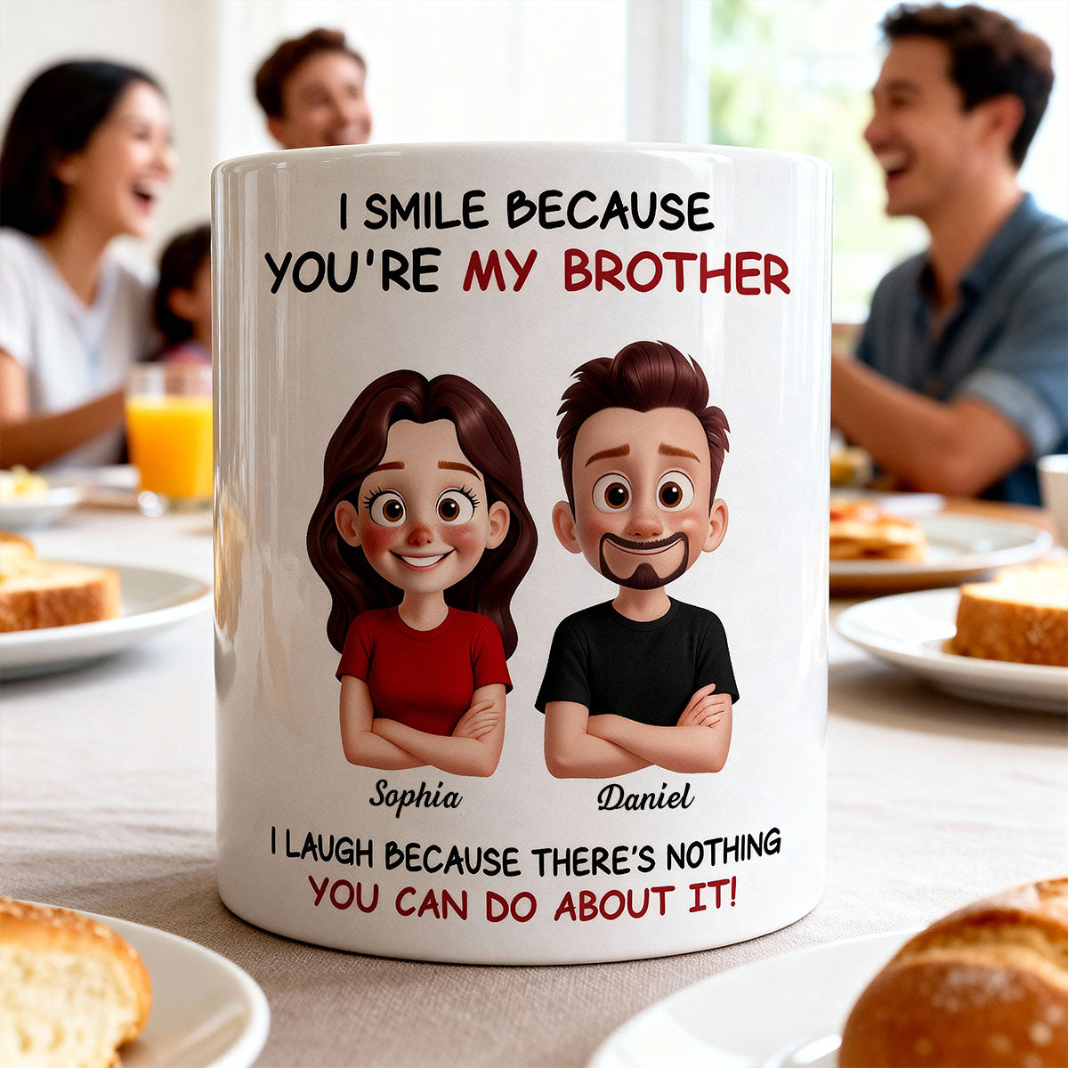 My Sister Brother Funny - Personalized Mug - Funny Gift For Sibling Brother Sister