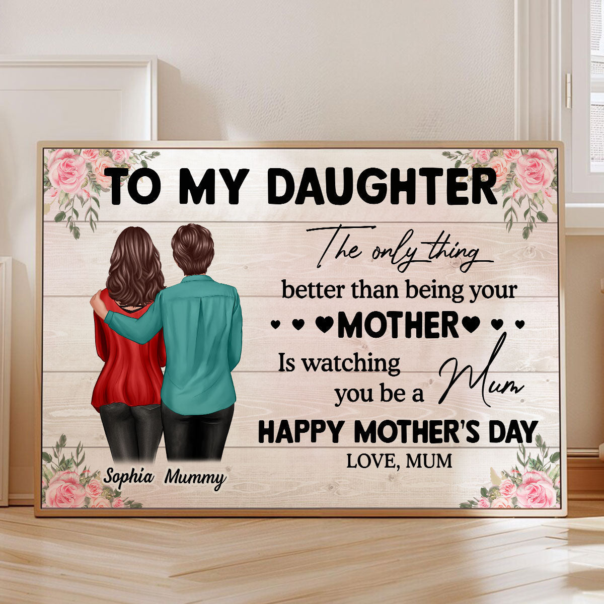To My Daughter From Mum Happy Mother's Day - Personalized Poster - Mother's Day Gift For Daughter