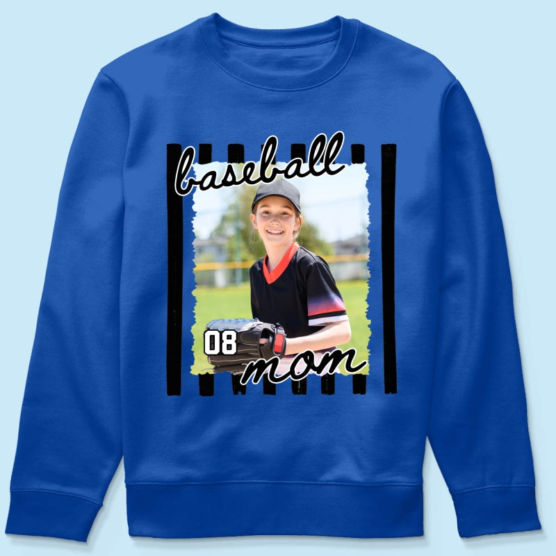 Baseball Mom Photo - Personalized Shirt - Mother's Day Gift for Mom, Wife