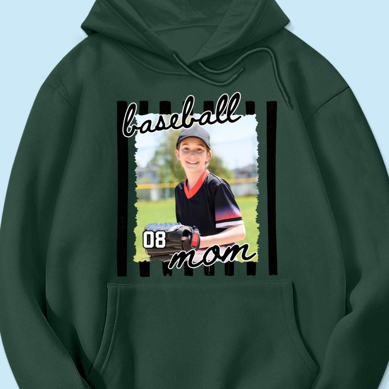 Baseball Mom Photo - Personalized Shirt - Mother's Day Gift for Mom, Wife