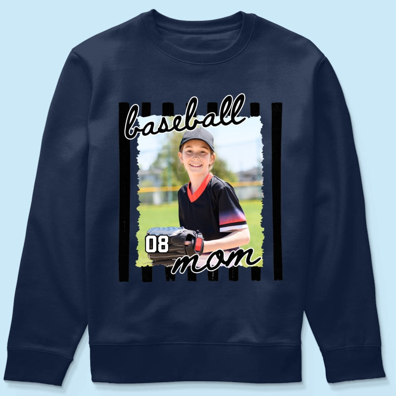Baseball Mom Photo - Personalized Shirt - Mother's Day Gift for Mom, Wife