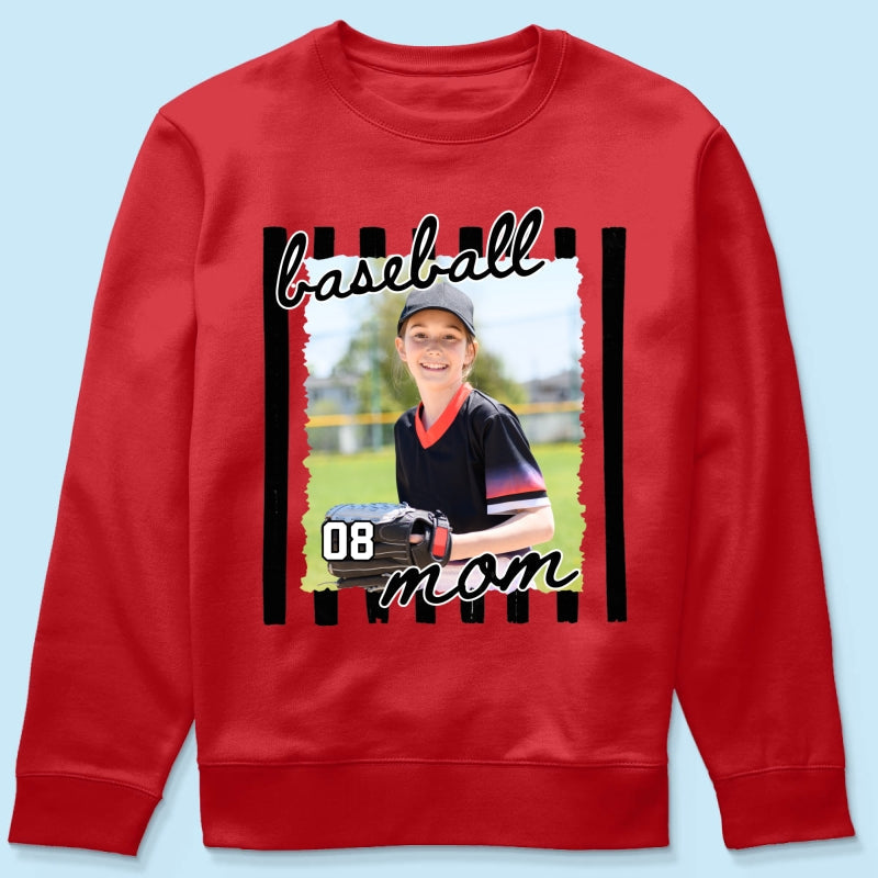 Baseball Mom Photo - Personalized Shirt - Mother's Day Gift for Mom, Wife
