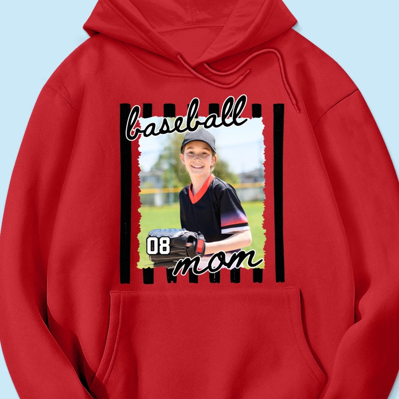 Baseball Mom Photo - Personalized Shirt - Mother's Day Gift for Mom, Wife