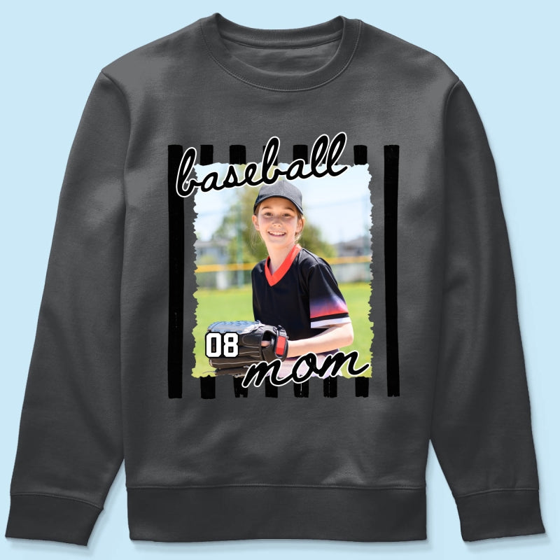 Baseball Mom Photo - Personalized Shirt - Mother's Day Gift for Mom, Wife