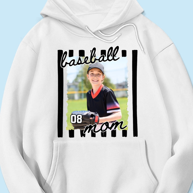 Baseball Mom Photo - Personalized Shirt - Mother's Day Gift for Mom, Wife