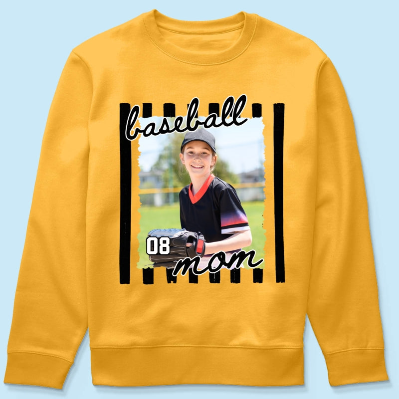 Baseball Mom Photo - Personalized Shirt - Mother's Day Gift for Mom, Wife