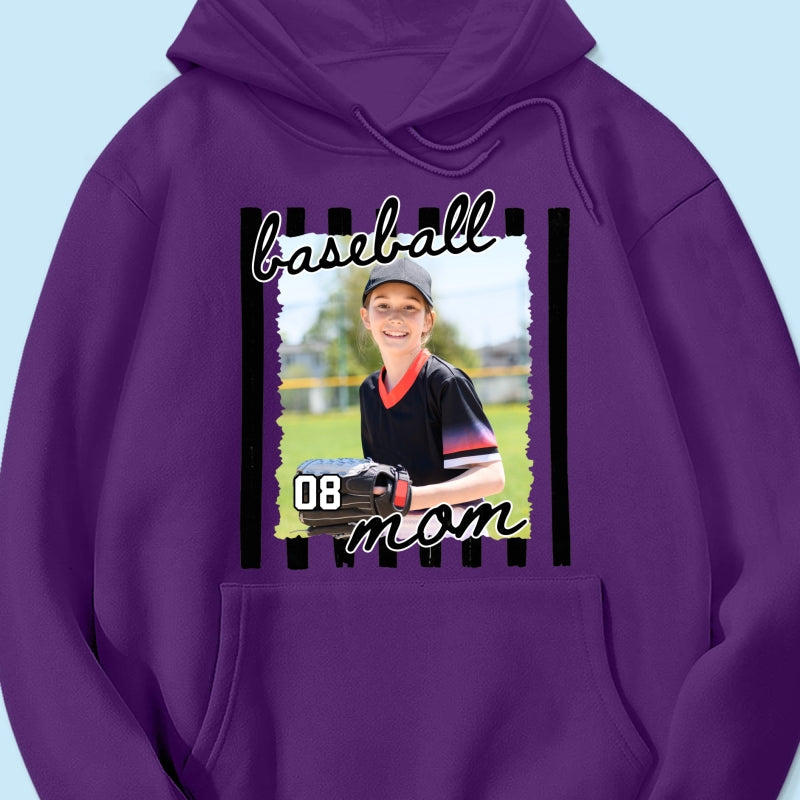 Baseball Mom Photo - Personalized Shirt - Mother's Day Gift for Mom, Wife