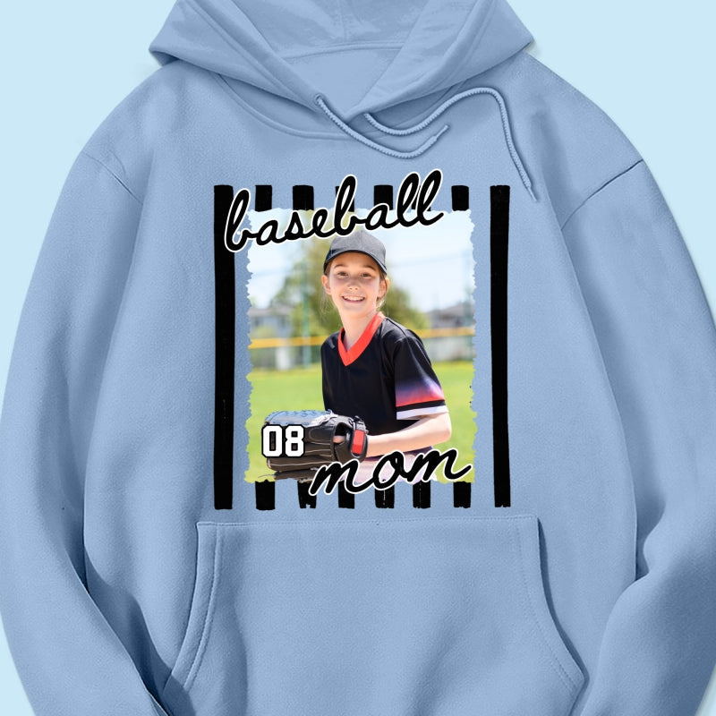 Baseball Mom Photo - Personalized Shirt - Mother's Day Gift for Mom, Wife