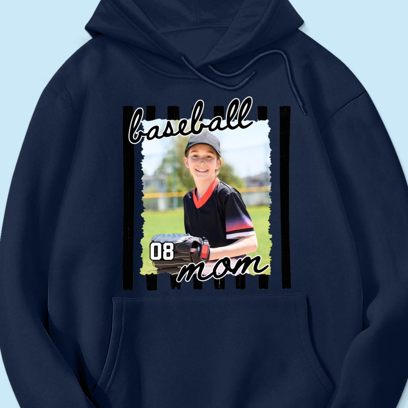 Baseball Mom Photo - Personalized Shirt - Mother's Day Gift for Mom, Wife