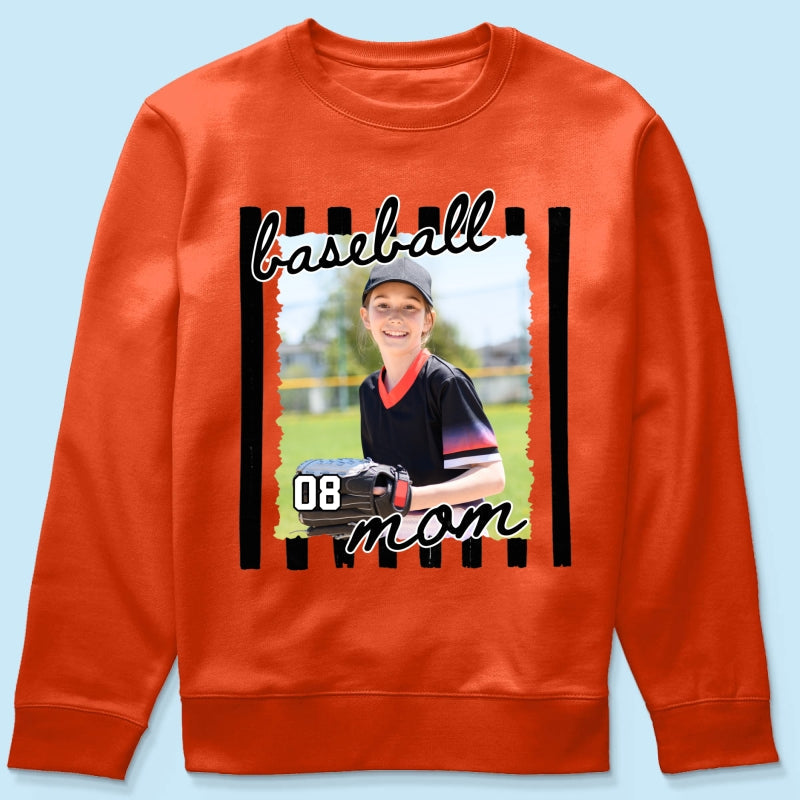 Baseball Mom Photo - Personalized Shirt - Mother's Day Gift for Mom, Wife