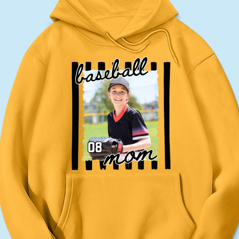 Baseball Mom Photo - Personalized Shirt - Mother's Day Gift for Mom, Wife