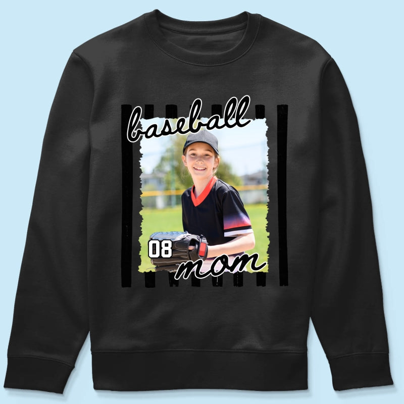 Baseball Mom Photo - Personalized Shirt - Mother's Day Gift for Mom, Wife
