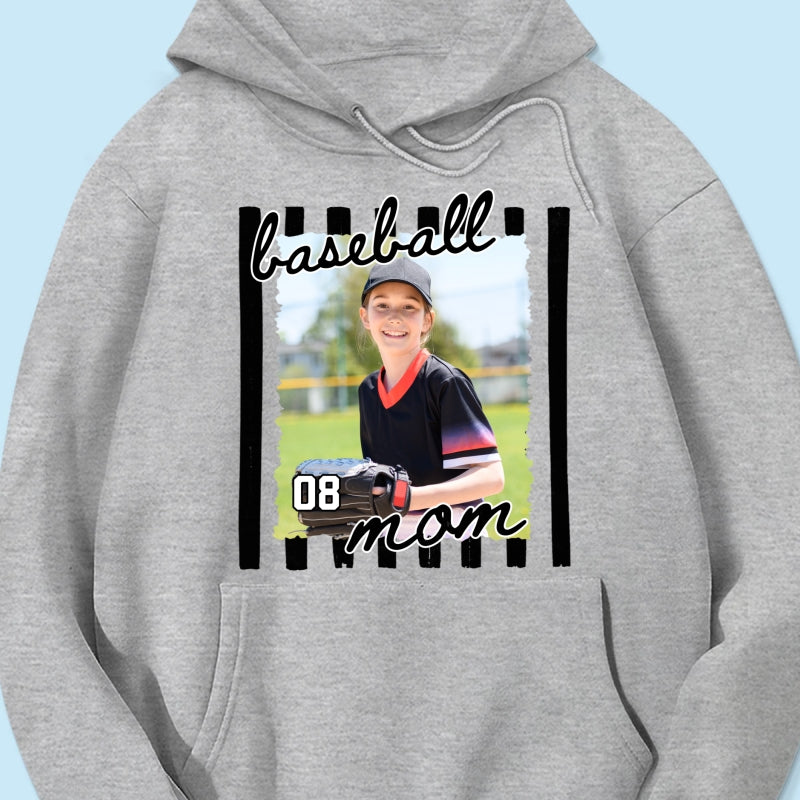 Baseball Mom Photo - Personalized Shirt - Mother's Day Gift for Mom, Wife