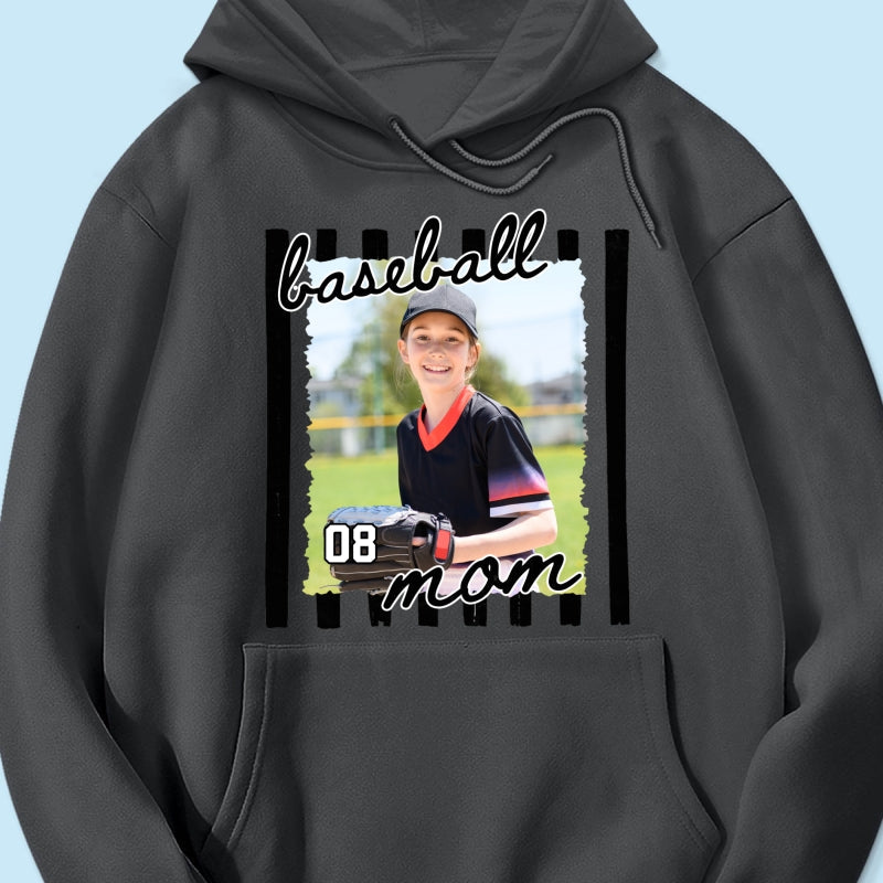 Baseball Mom Photo - Personalized Shirt - Mother's Day Gift for Mom, Wife