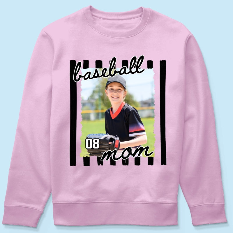 Baseball Mom Photo - Personalized Shirt - Mother's Day Gift for Mom, Wife