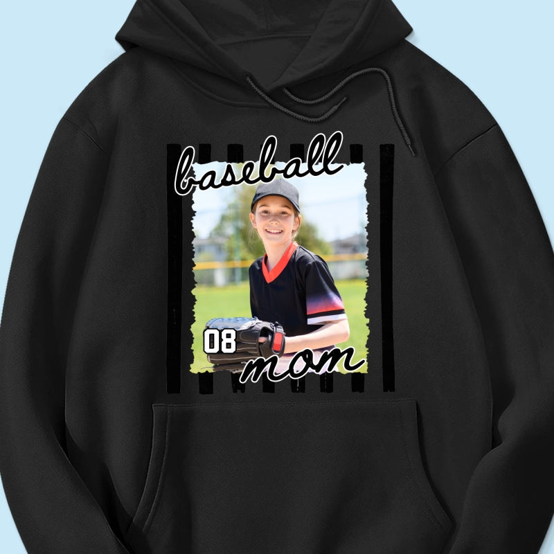 Baseball Mom Photo - Personalized Shirt - Mother's Day Gift for Mom, Wife