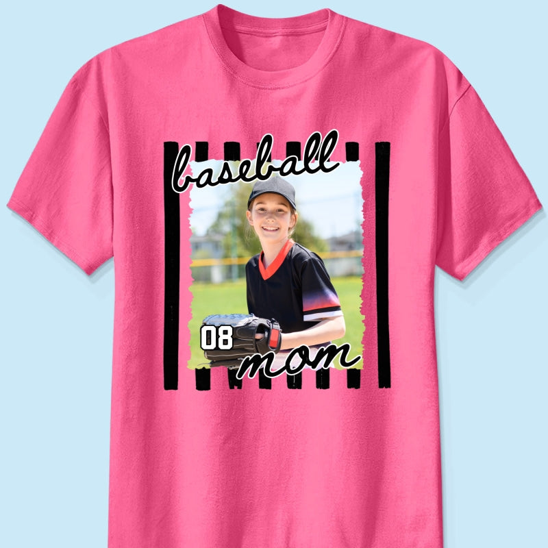 Baseball Mom Photo - Personalized Shirt - Mother's Day Gift for Mom, Wife