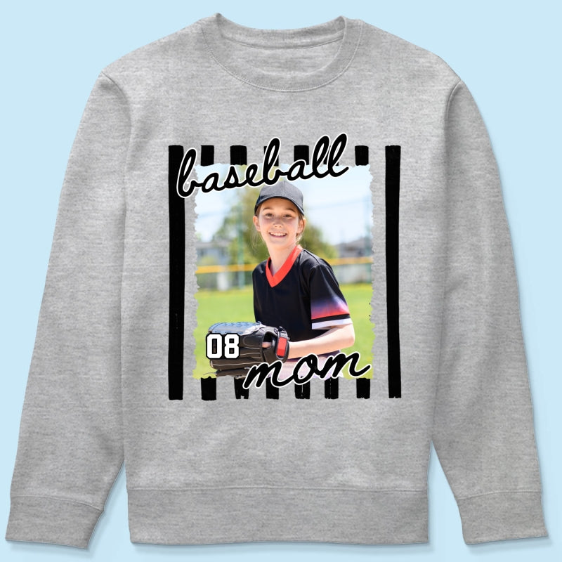 Baseball Mom Photo - Personalized Shirt - Mother's Day Gift for Mom, Wife