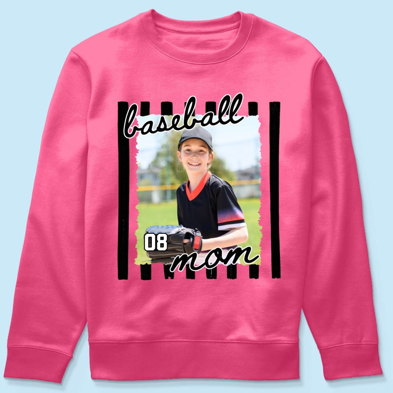 Baseball Mom Photo - Personalized Shirt - Mother's Day Gift for Mom, Wife