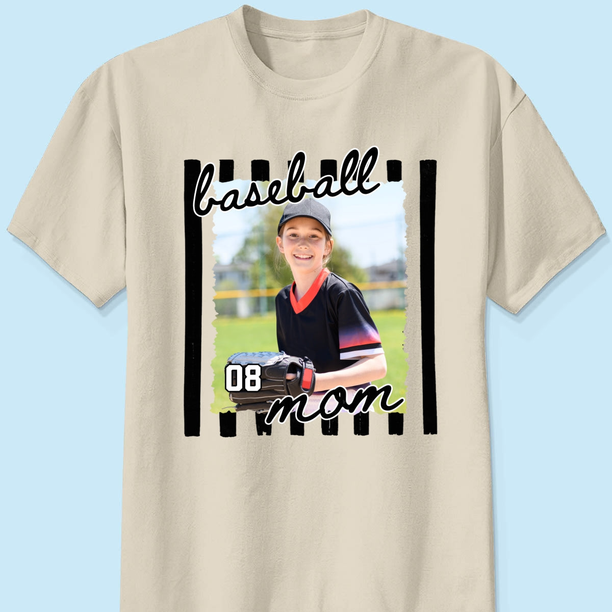 Baseball Mom Photo - Personalized Shirt - Mother's Day Gift for Mom, Wife