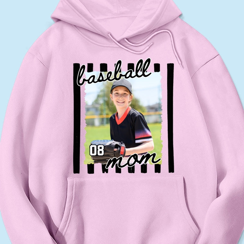 Baseball Mom Photo - Personalized Shirt - Mother's Day Gift for Mom, Wife